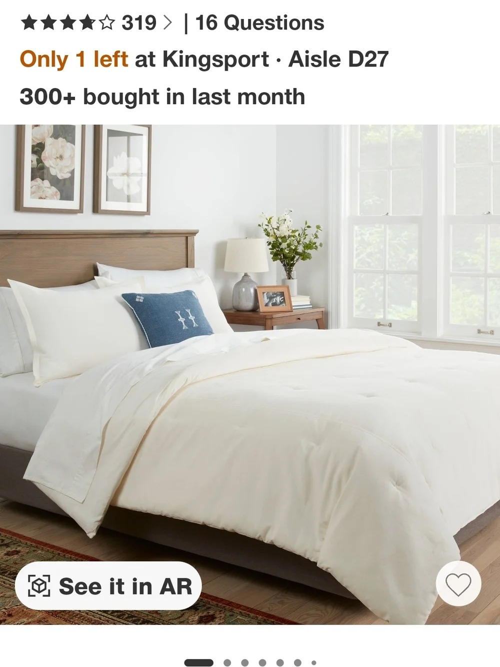 Threshold Velvet Comforter Set - Cream